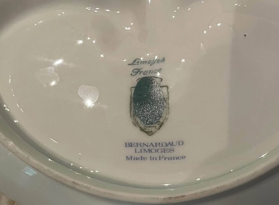 Vintage Bernardaud Limoges Blue Karen Compartment Dish - photo 3