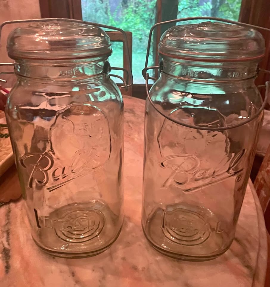 Set of 2 Vintage Ball Ideal Gallon Jars