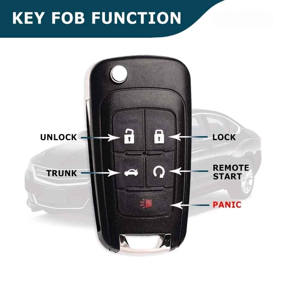 Buick Chevy GMC Push-Start Flip Key Fob Remote - photo 4