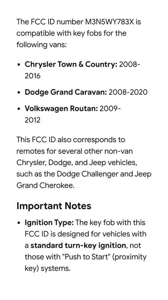 VAN KEY for CHRYSLER DODGE & VW ROUTAN - photo 5
