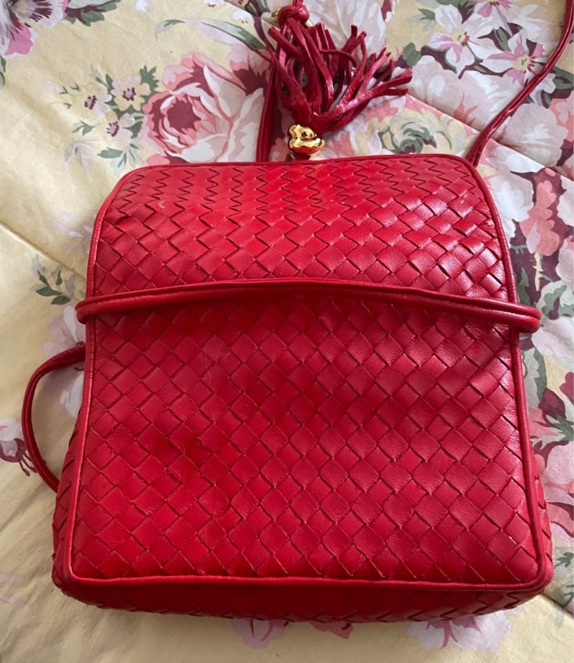 VINTAGE ASHNEIL RED LEATHER CROSSBODY HANDBAG - photo 5
