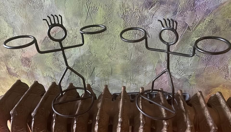 Vintage Wrought Iron Stickman Votive Holder - photo 2