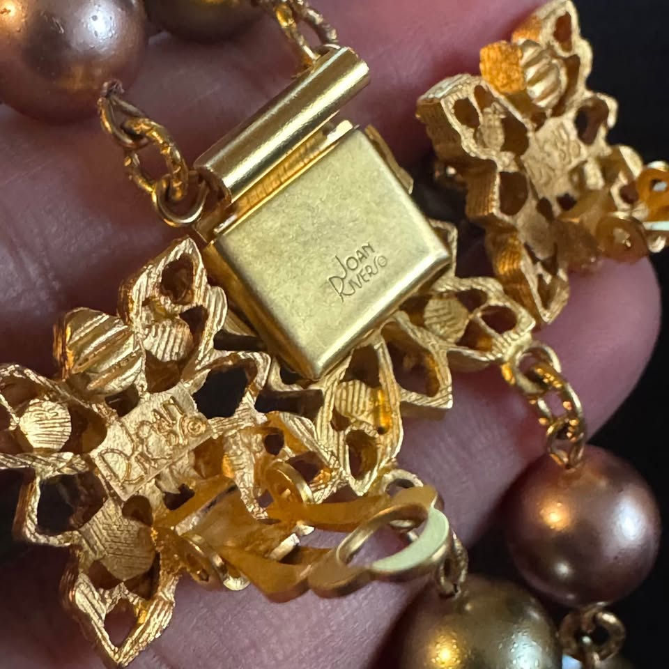 Joan Rivers Double Pearl Strand + AB Clip On Earrings - photo 4