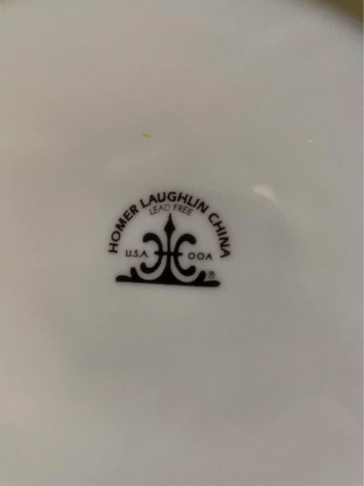 VINTAGE HOMER LAUGHLIN BRUSH BAND 9" PLATES - photo 4