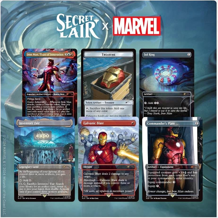 IRON MAN Marvel Secret Lair Drop SEALED MTG Card Set