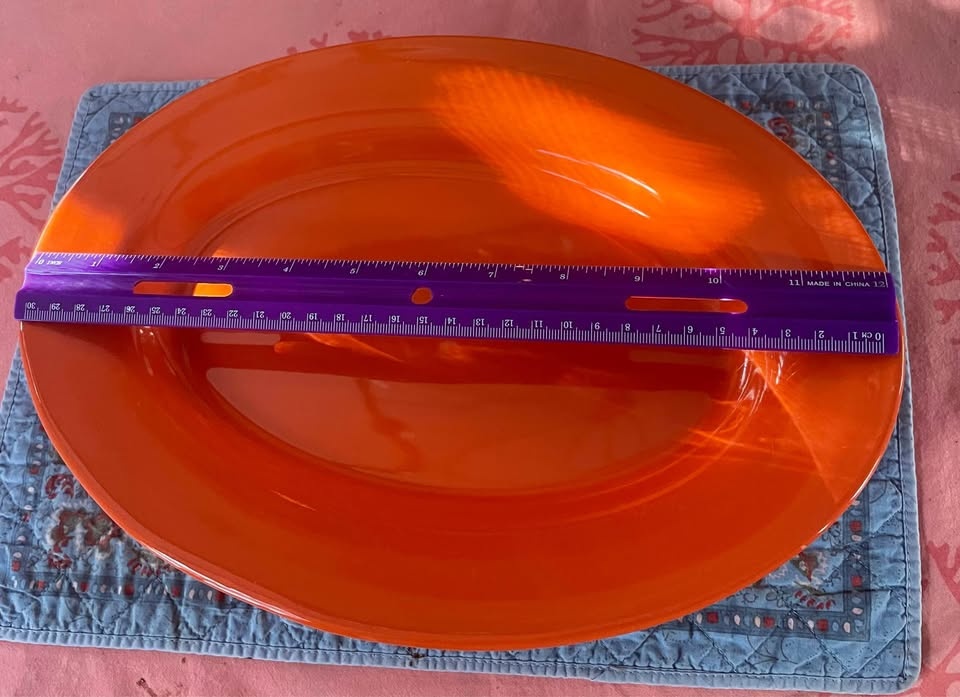 SET OF 6 ELECTRIC CANCUN ORANGE PLATTERS 12"x8.5" FROM INT'L TAB - photo 3
