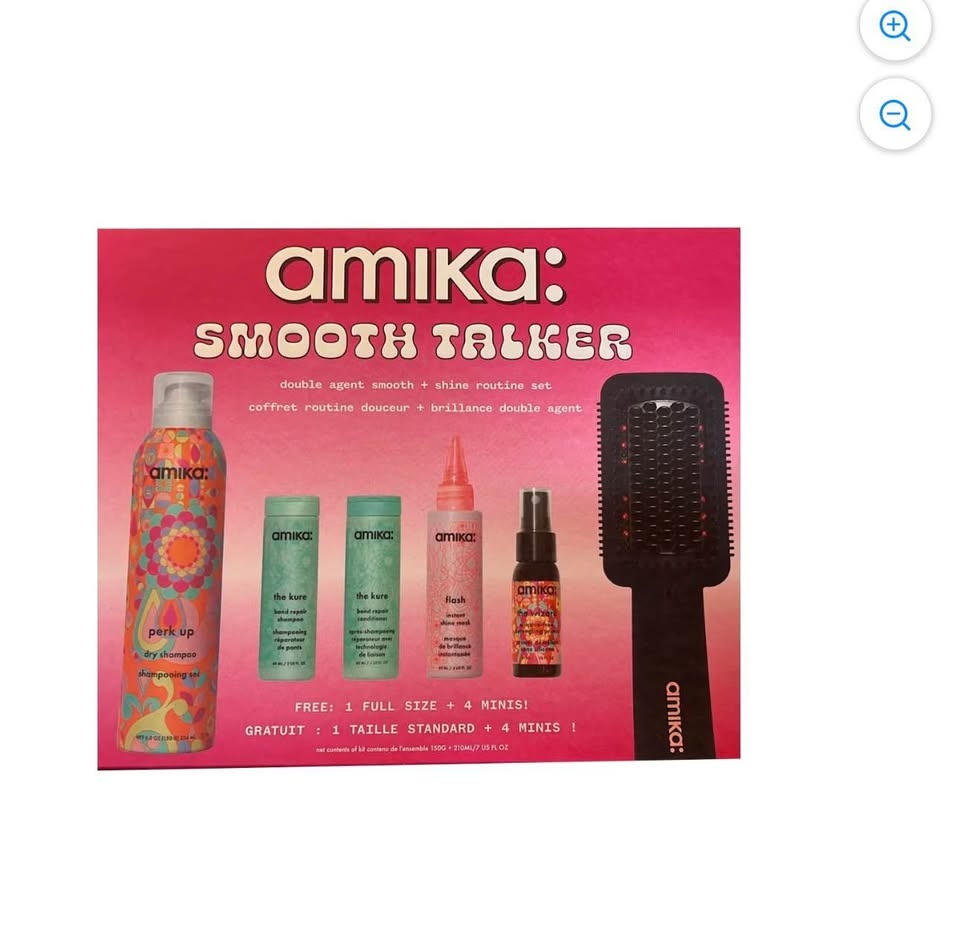 Amika 6 pc Smooth Talker Straightening Blow Dry Brush Set | NEW - photo 2