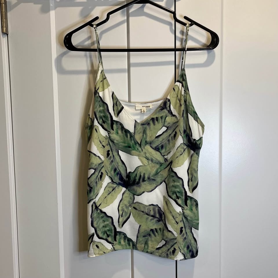 Wilfred Green Leaf Print Camisole - Aritzia (M) - photo 2