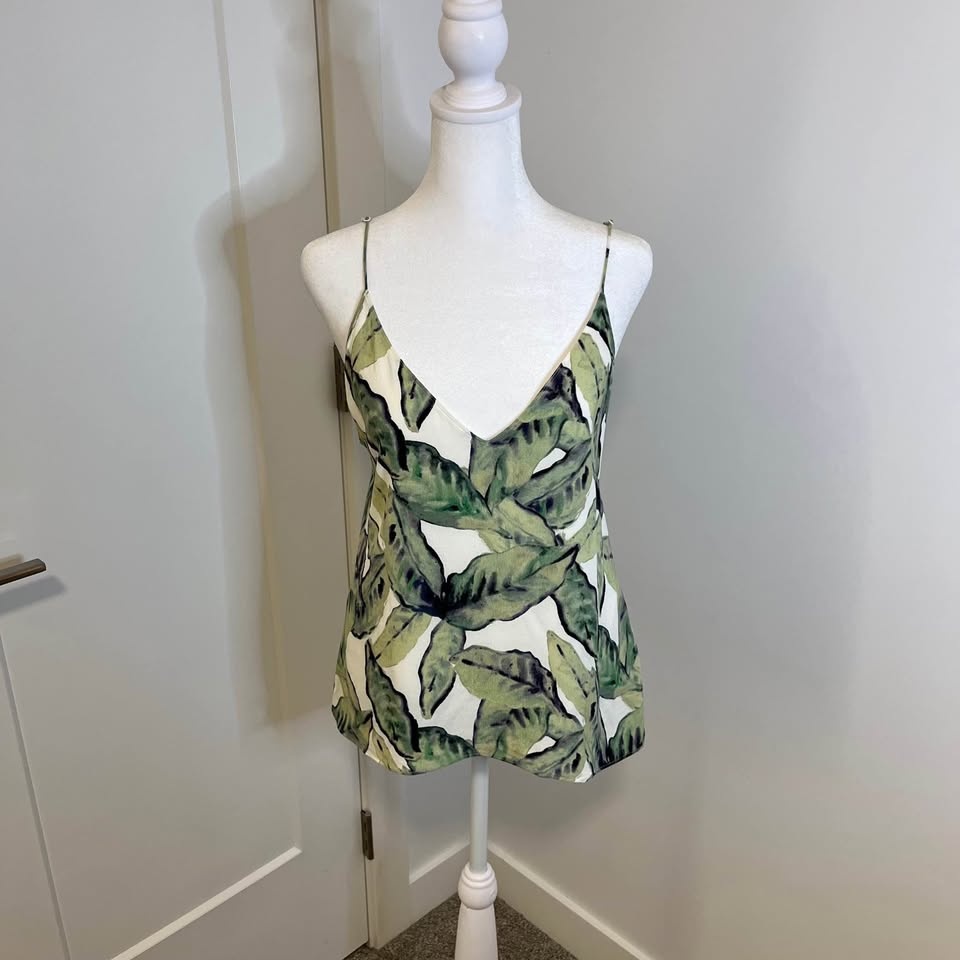 Wilfred Green Leaf Print Camisole - Aritzia (M) - photo 5