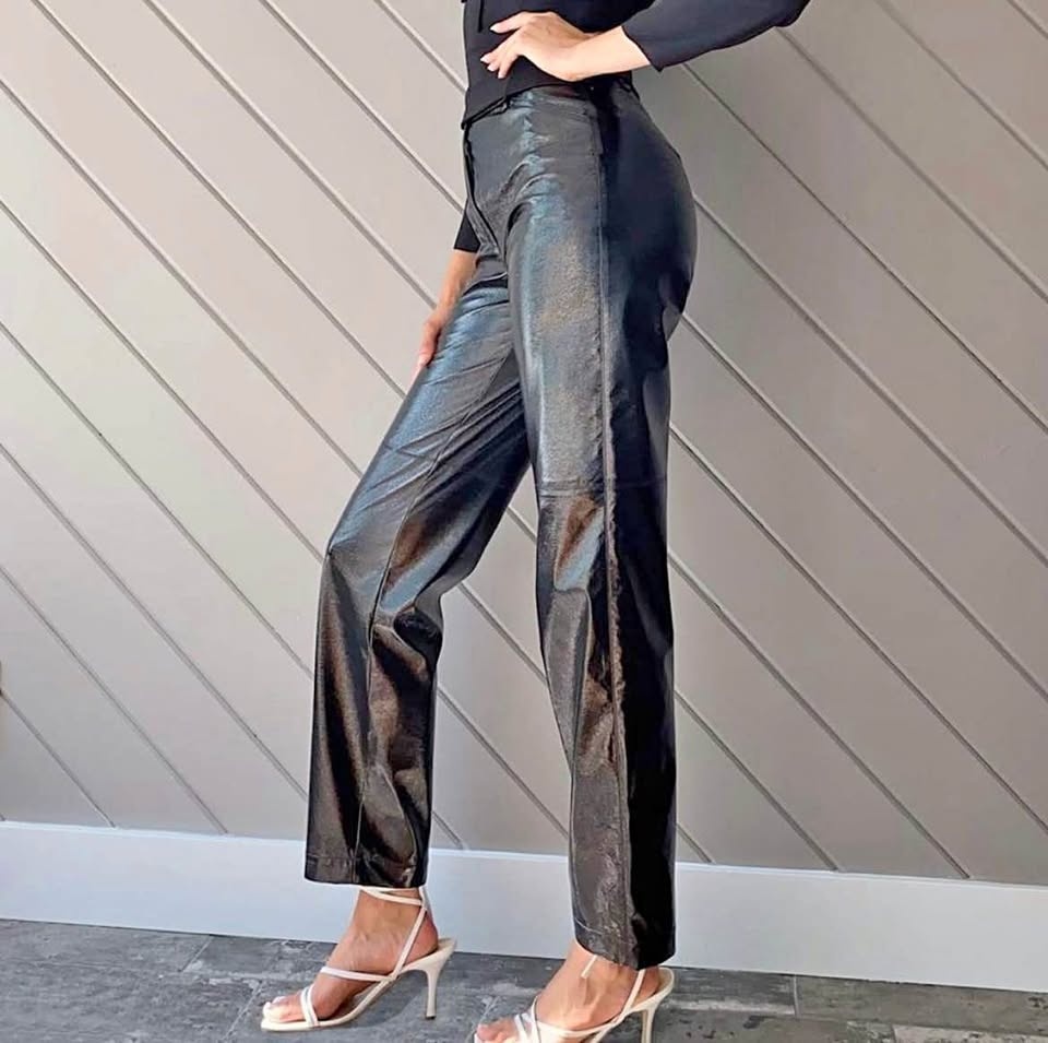 Aritzia Wilfred Funk High‑waisted Vegan Leather Pants
