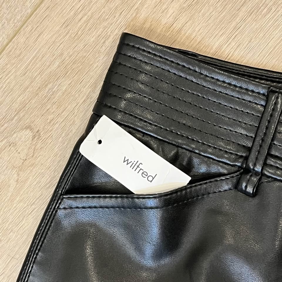 Aritzia Wilfred Funk High‑waisted Vegan Leather Pants - photo 3