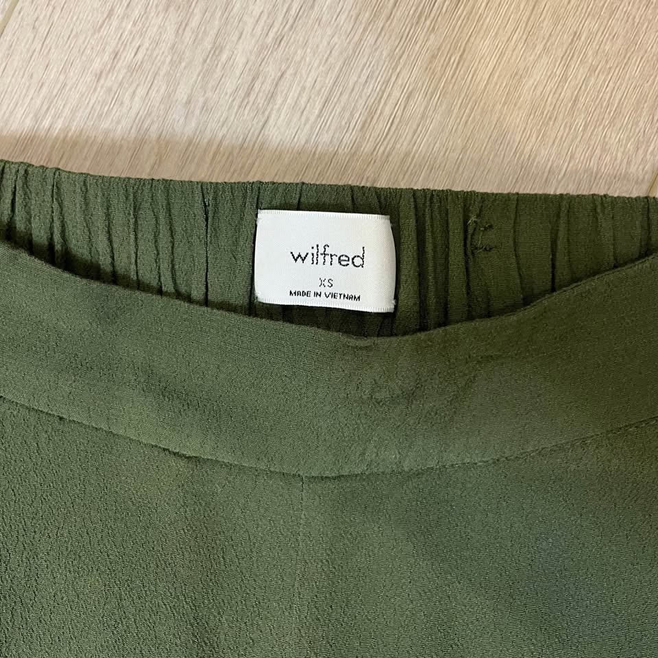 WILFRED Olive Green Wide-Leg Pants (Aritzia) - XS - photo 4