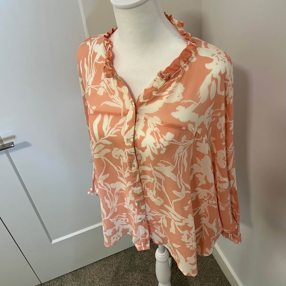 PART TWO Floral Peach Blouse - Size 38 - photo 4
