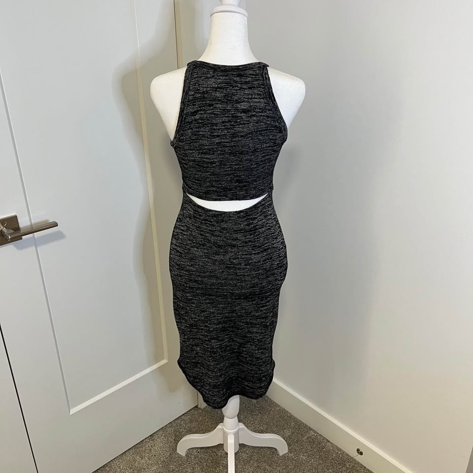 Wilfred Free Black & Grey Sleeveless Dress - Size XXS - photo 4