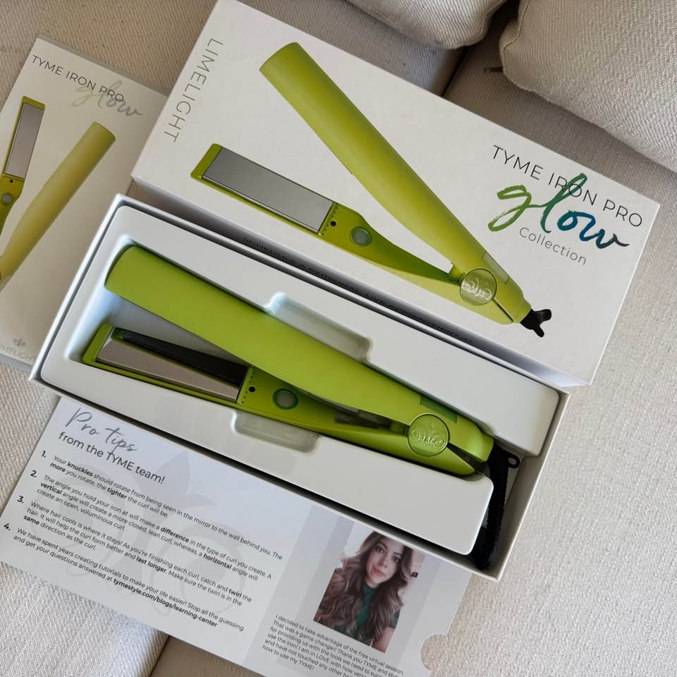 Tyme Iron Pro 2-in-1 Flat Iron & Curler - Limelight Green | New - photo 3