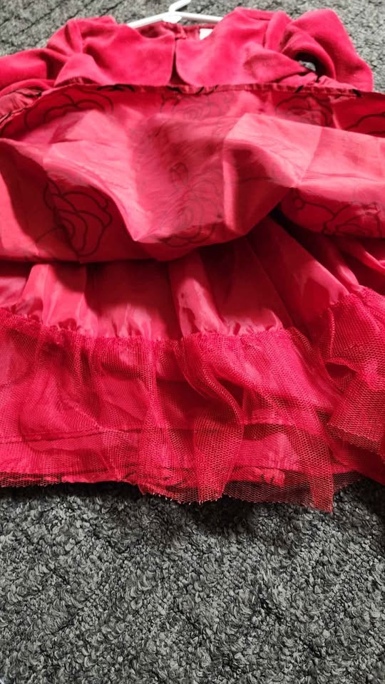 Wonder Kids 3T Red Rose Pattern Dress - photo 5