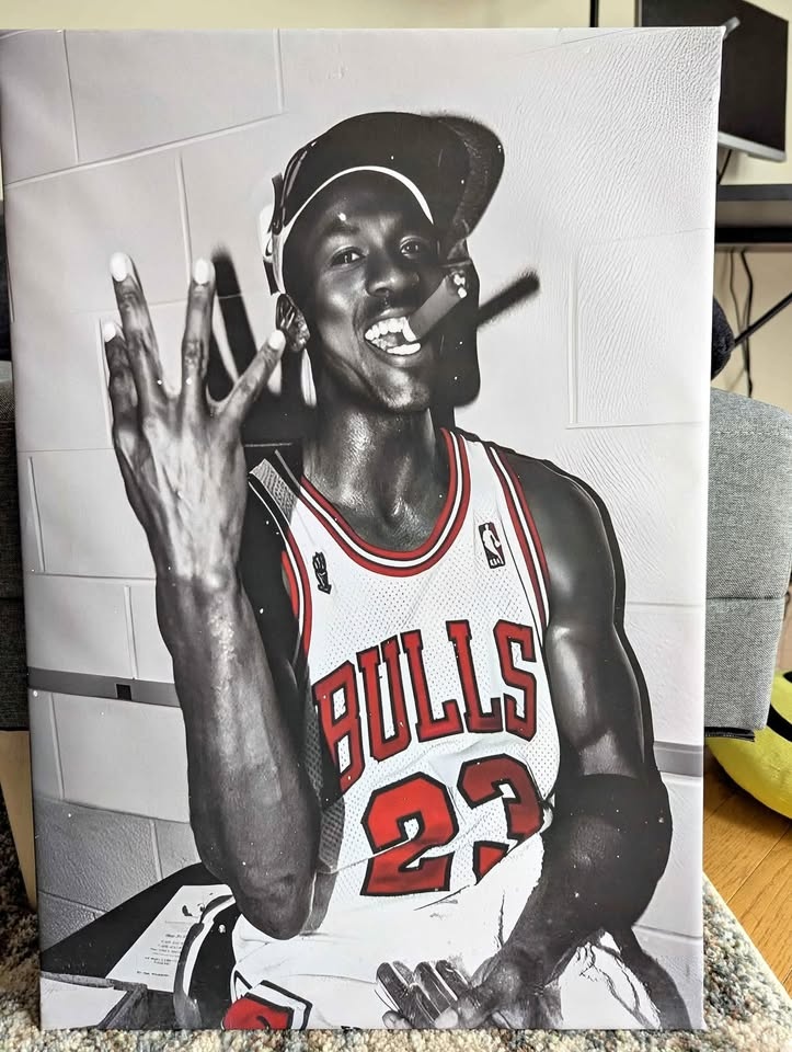 Framed Michael Jordan Portrait Canvas Art