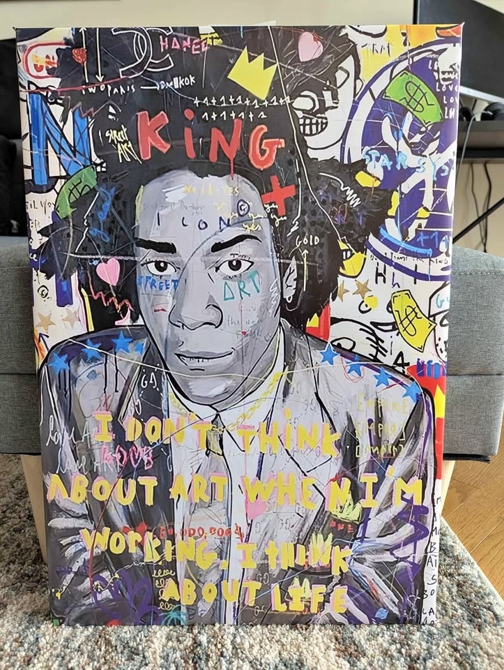 Basquiat Pop Art Canvas Print 17.5" x 25.5"