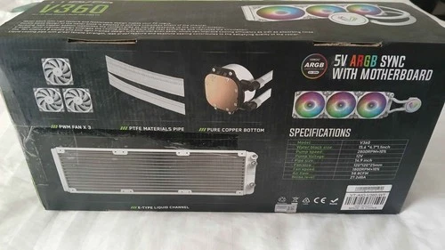 NEW Vetroo Lurker v360 CPU Cooler AIO White - photo 5