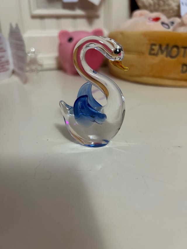 Glass swan made and bought in Italy - photo 2