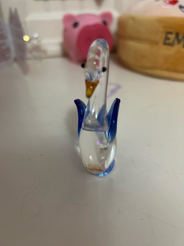 Glass swan made and bought in Italy - photo 3