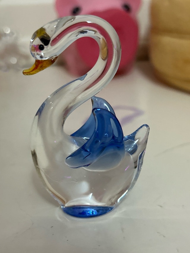 Glass swan made and bought in Italy - photo 4