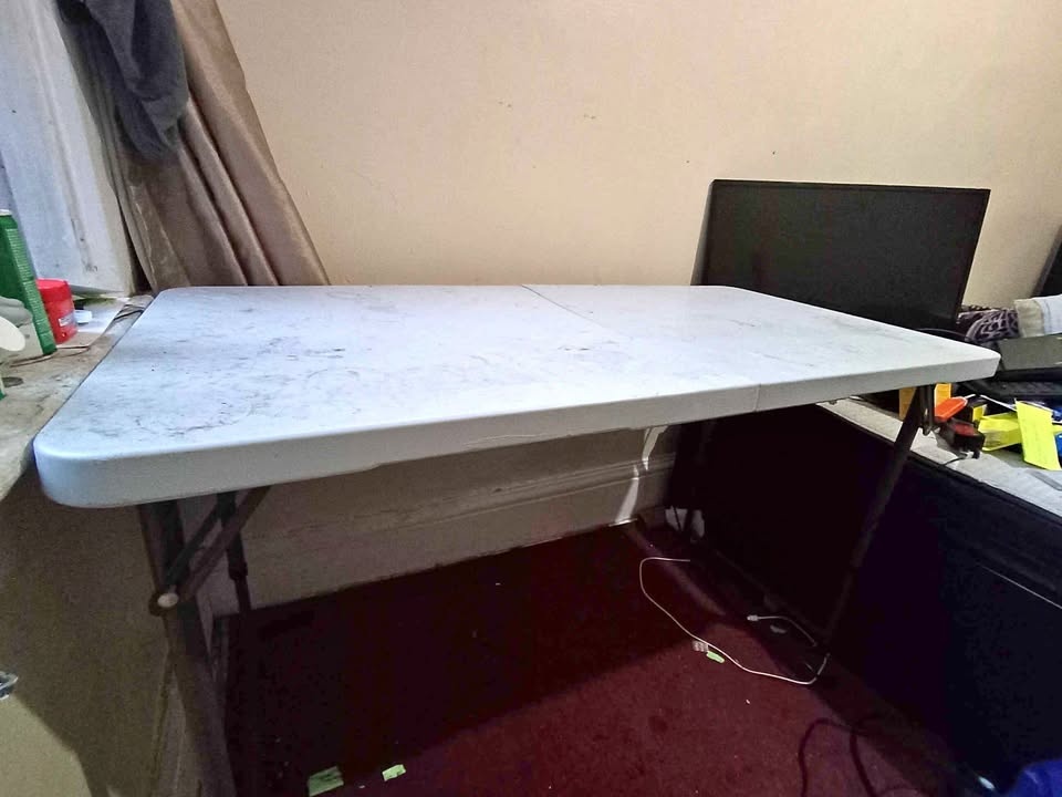 46" x 22" White Foldable Table - Perfect Desk - Great Deal