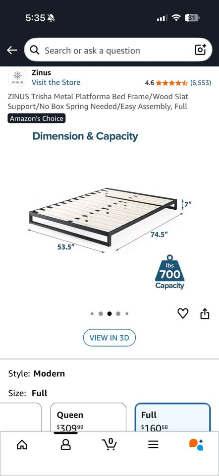 Zinus Bed Frame FULL SIZE x2 - photo 5