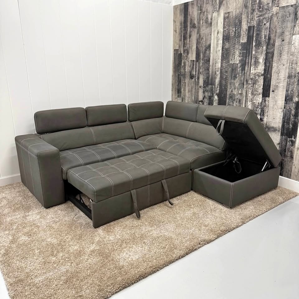 Drake Sleeper Sectional with Storage Ottoman