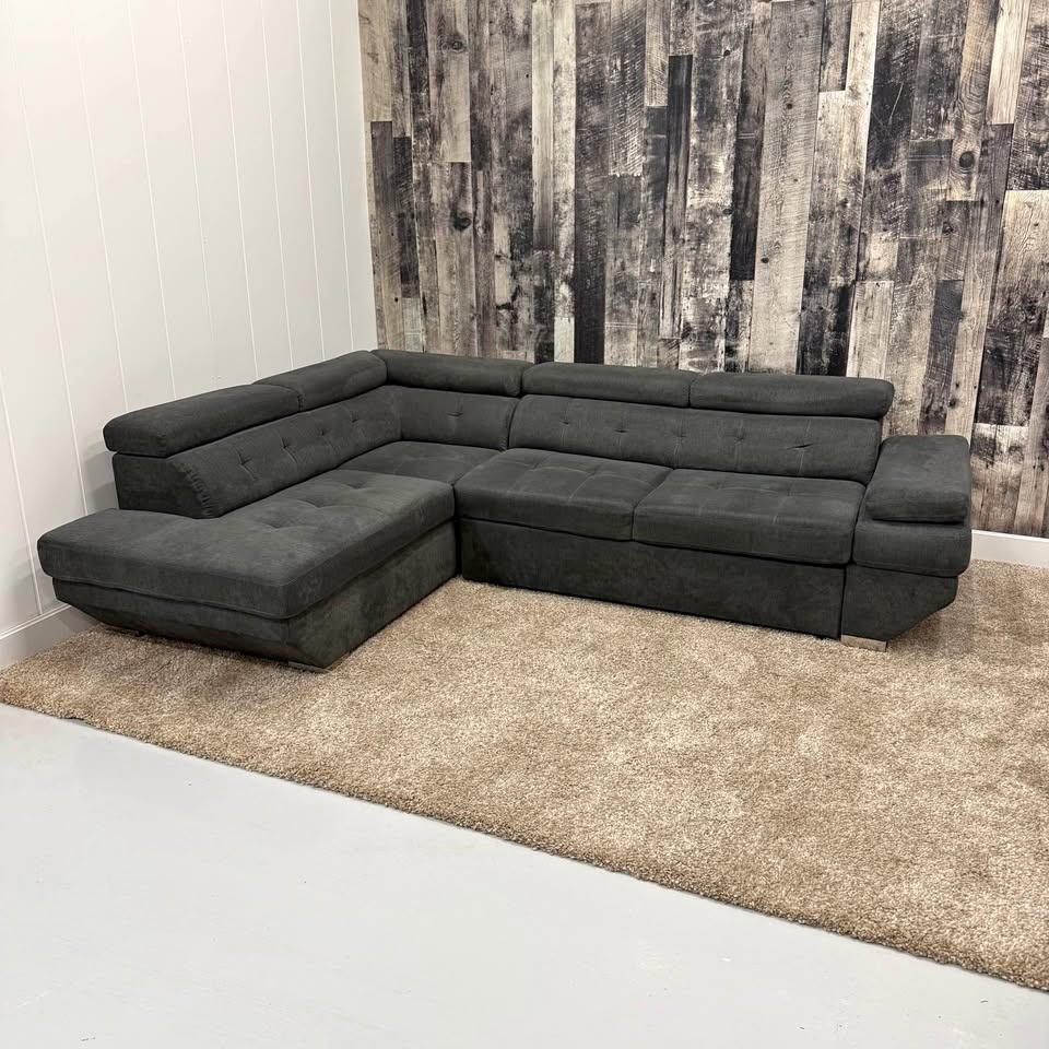 Sleeper Storage Sectional with Adjustable Headrests