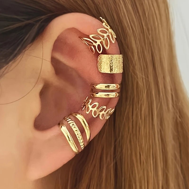 5pcs Minimalist Earcuff Set - Gold / Silver / Black - photo 4