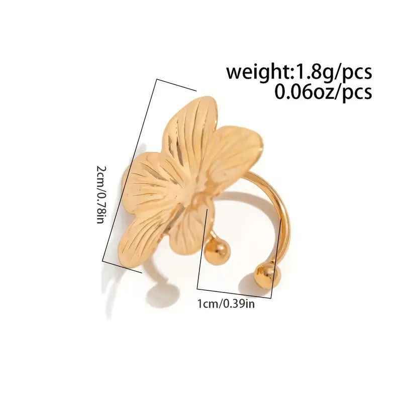 Elegant Floral Earcuff - Silver Color - photo 3