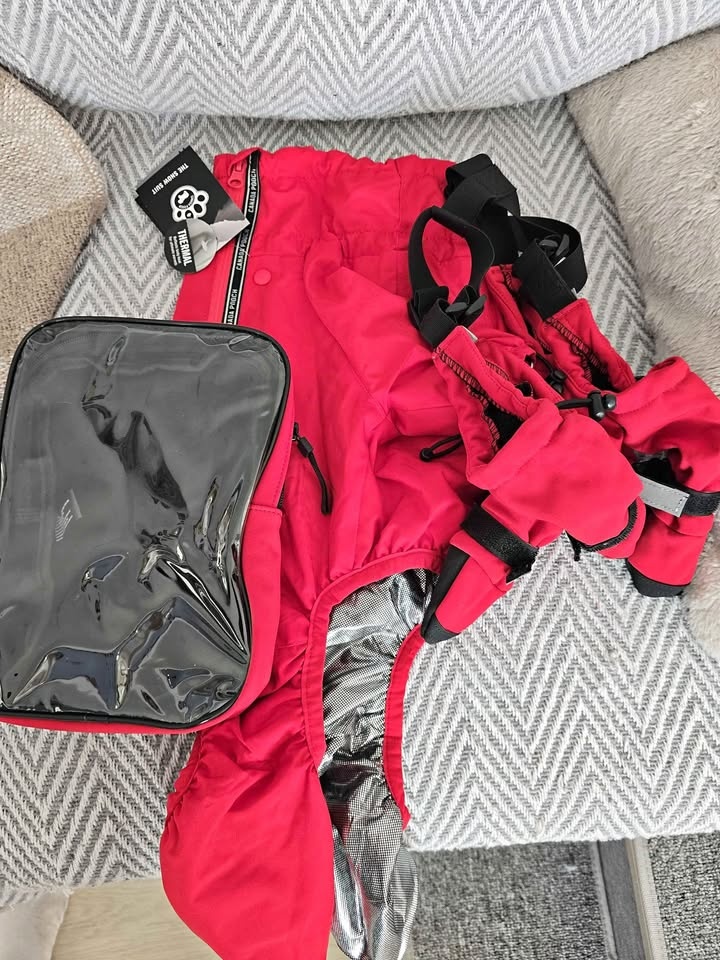 Canada Pooch Winter Dog Snow Suit & Boots - Red