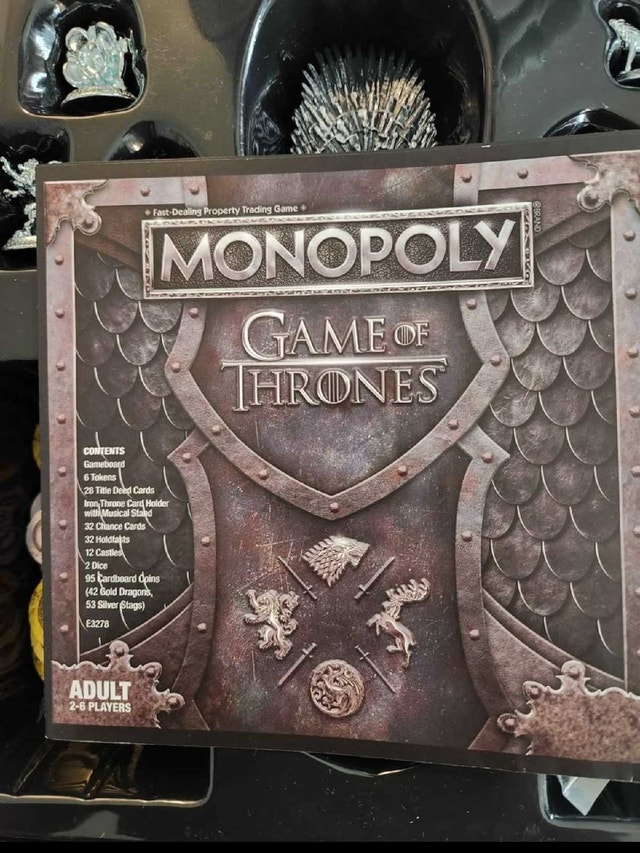 Hasbro Monopoly Game of Thrones Edition