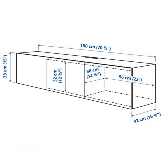 IKEA Besta white TV unit - photo 4