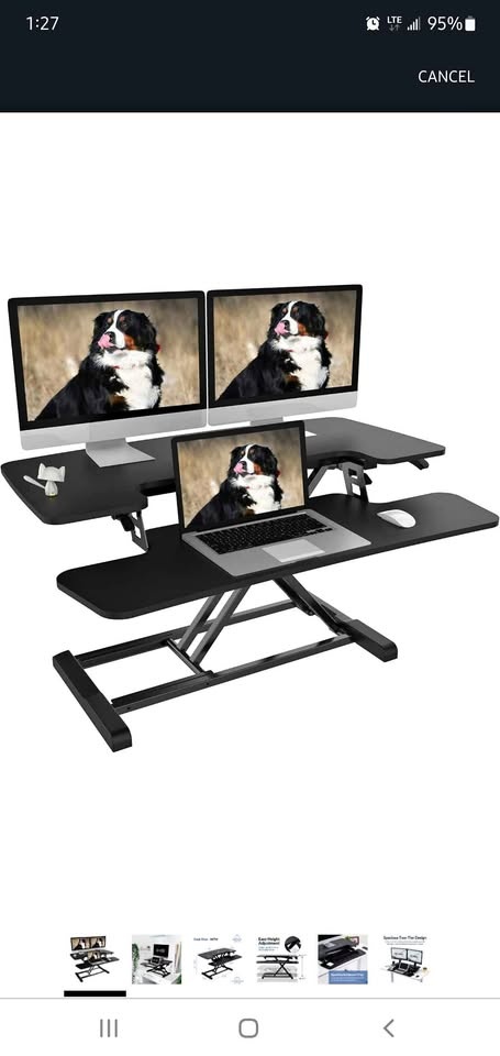 FLEXISPOT Standing Desk Converter - Height Adjustable