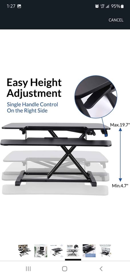 FLEXISPOT Standing Desk Converter - Height Adjustable - photo 5