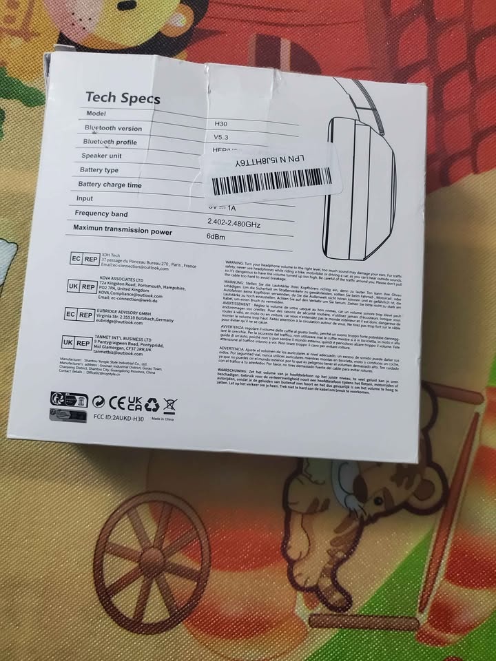 EAORUL Red ANC Bluetooth Headphones - 100H Playtime - photo 4