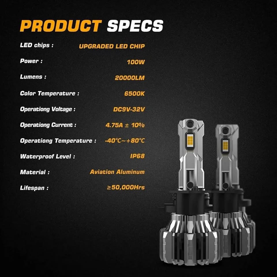 NEW ZEROOM LED Headlight Bulbs - H1/H4/H11 - 6500K Cool White - photo 4