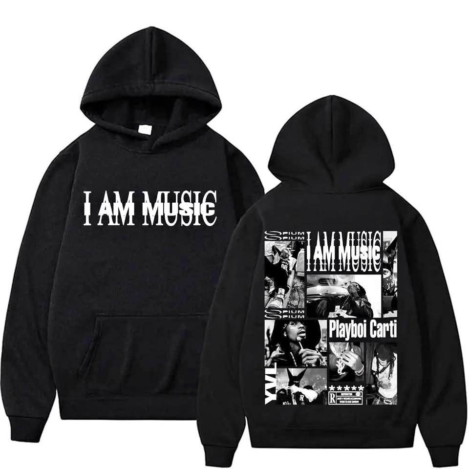 Black I AM MUSIC Playboi Carti Hoodie
