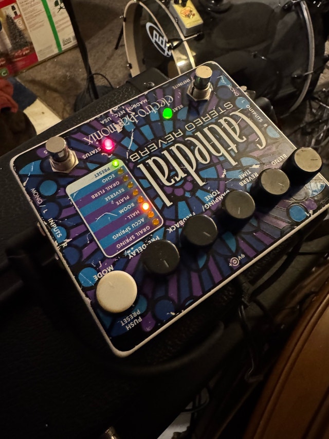 EHX CATHEDRAL STEREO Reverb +Delay multi effects pedal - photo 3