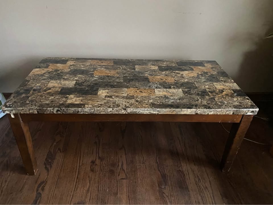 Faux Marble Coffee Table and 2 End Tables - photo 2