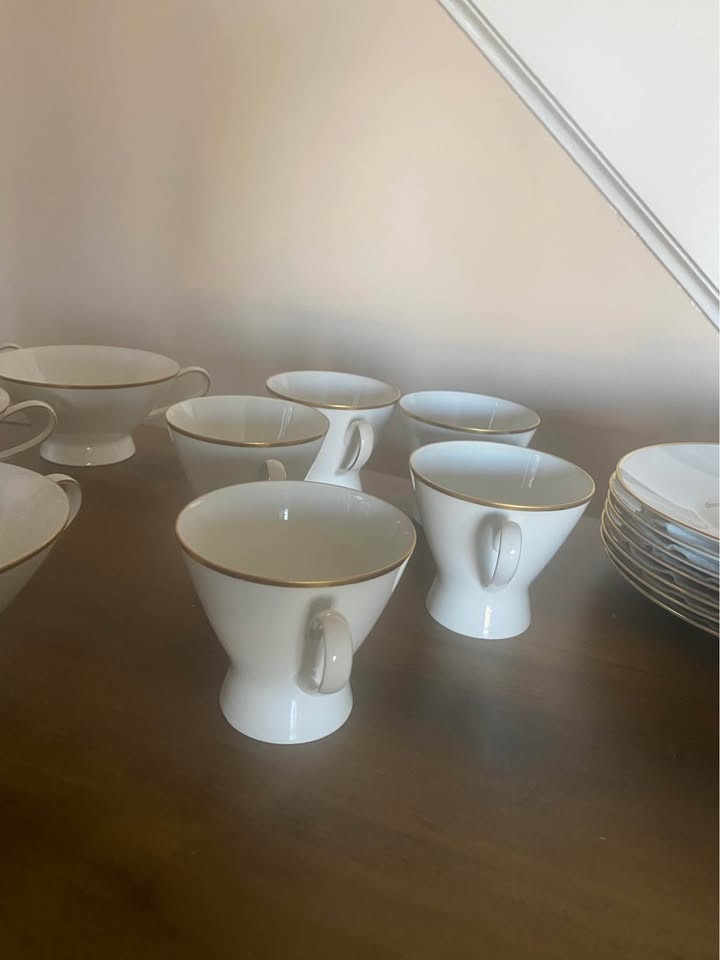 Set of White Gold Rimmed Rosenthal Bone China (51 pcs) - photo 5