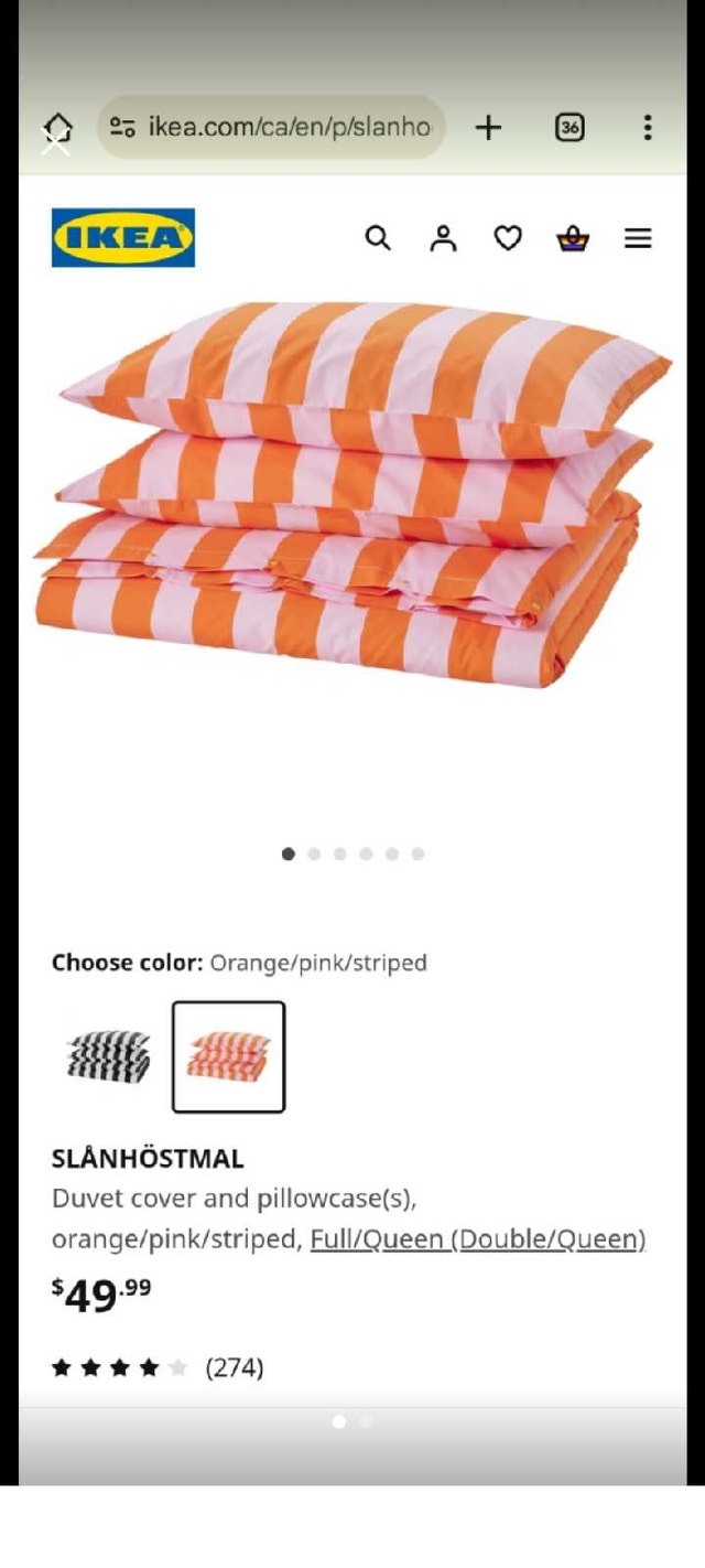 Queen Ikea Sheet Set + Pillows - photo 2