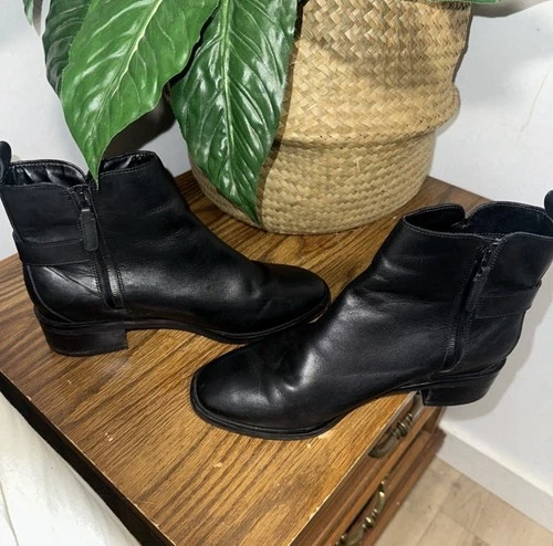 Cole Haan Womens Kimberly Black Leather Ankle Bootie Size 10 B - photo 3
