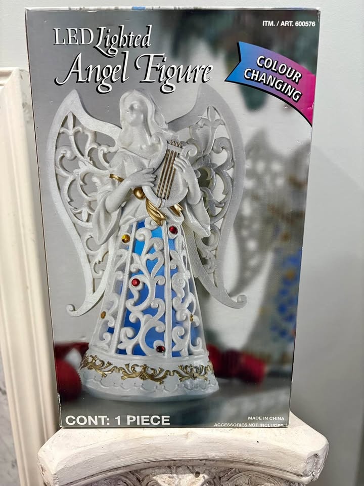 LED Lighted Angel Figure - Colour Changing