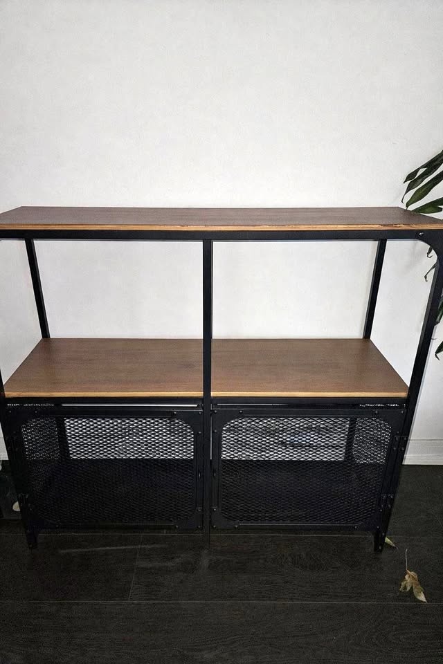 Shelving unit, black, 100x95 cm