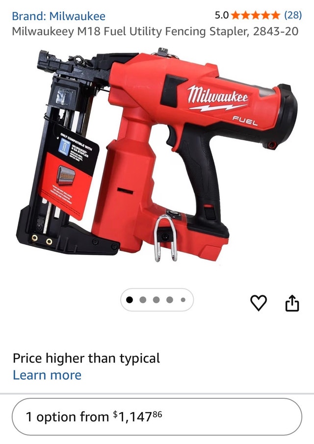 Milwaukee 18V Fence Stapler