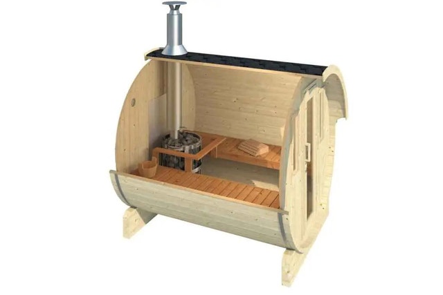 Barrel Sauna Kit - Baltic Spruce
