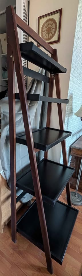 Beautiful Black and Brown Tiered Bookshelf
